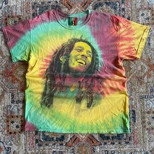 Zion Rootswear Tie-Dye Bob Marley Tee - Multicolor